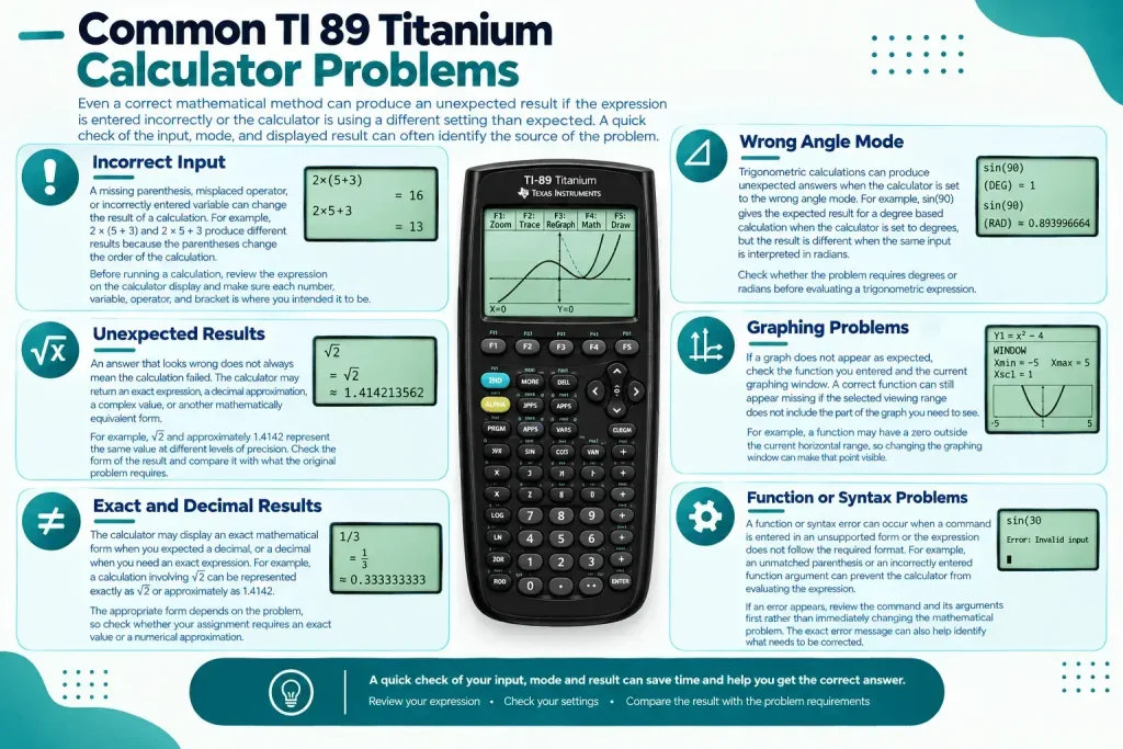 Common TI 89 Titanium Calculator Problems